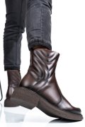 GHETE DAMA IMBLANITE PIELE NATURALA MARO 4S7724