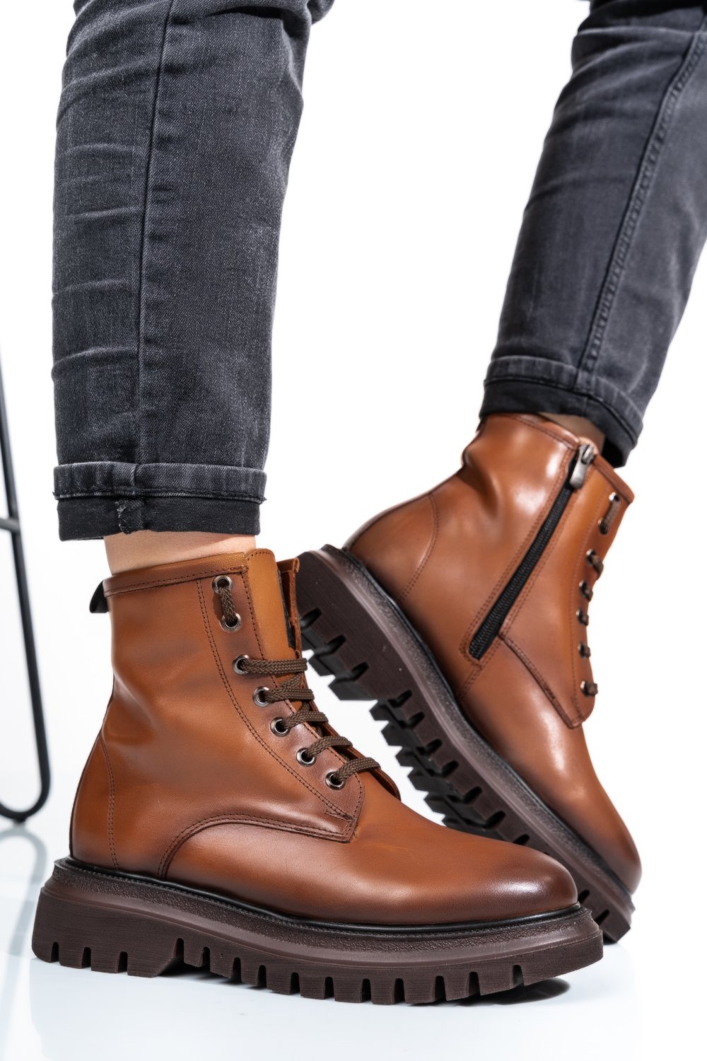 GHETE DAMA IMBLANITE PIELE NATURALA MARO 3S7774