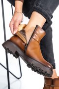GHETE DAMA IMBLANITE PIELE NATURALA MARO 4S7734