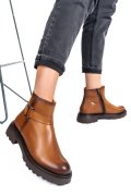 GHETE DAMA IMBLANITE PIELE NATURALA MARO 4S7734