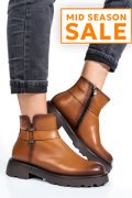 GHETE DAMA IMBLANITE PIELE NATURALA MARO 4S7734