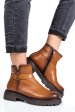 Ghete dama imblanite piele naturala maro 4s7734