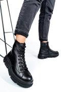 GHETE DAMA IMBLANITE PIELE NATURALA NEGRE 4S7728
