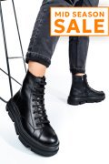 GHETE DAMA IMBLANITE PIELE NATURALA NEGRE 4S7728