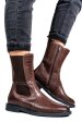Ghete dama captusite piele naturala maro inchis wh398h06