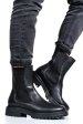 Ghete dama captusitepiele naturala negre ws77h-450h03