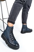 GHETE DAMA IMBLANITE PIELE NATURALA ALBASTRE 4S7728