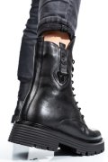 GHETE DAMA CU SIRETURI PIELE NATURALA NEGRE 2S7722830NP