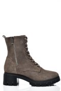GHETE DAMA PIELE NATURALA INTOARSA TAUPE VB083201