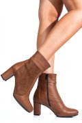 BOTINE DAMA CU TOC MIC PIELE NATURALA  MARO 7S7772