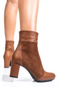 BOTINE DAMA CU TOC MIC PIELE NATURALA  MARO 7S7772
