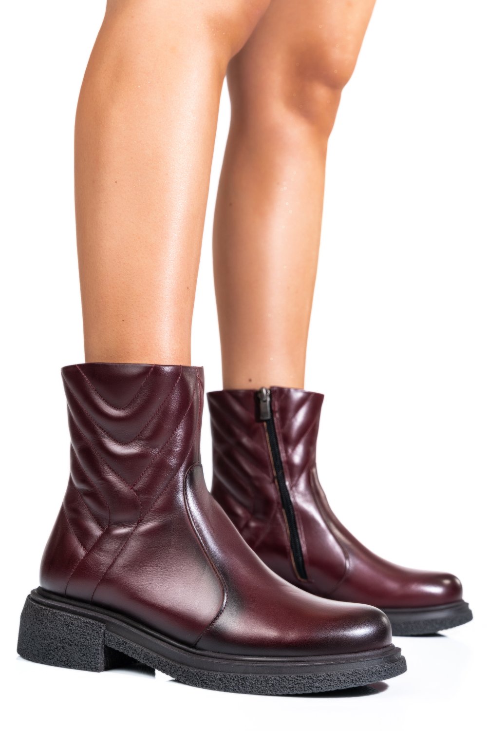 GHETE DAMA IMBLANITE PIELE NATURALA  VISINII 4S7724