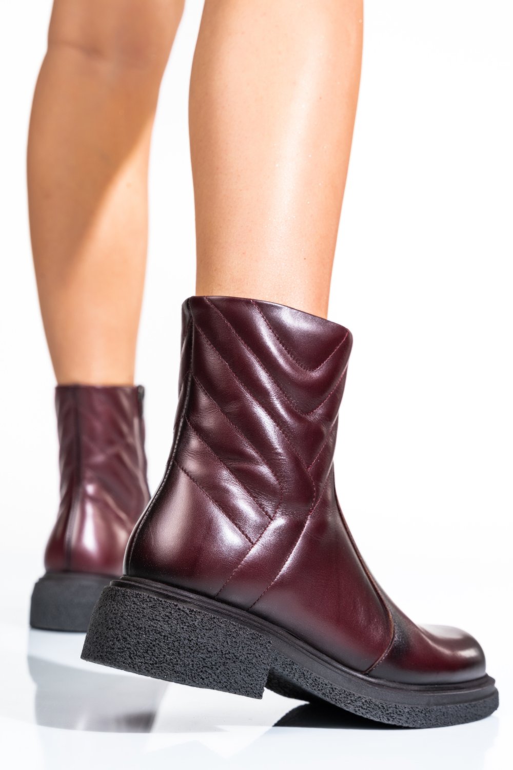GHETE DAMA IMBLANITE PIELE NATURALA  VISINII 4S7724