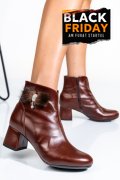 BOTINE DAMA CU TOC MIC PIELE NATURALA MARO 7S7725