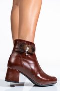 BOTINE DAMA CU TOC MIC PIELE NATURALA MARO 7S7725
