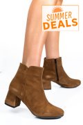 BOTINE DAMA PIELE NATURALA INTOARSA MARO 7S7721