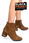BOTINE DAMA PIELE NATURALA INTOARSA MARO 7S7721