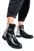 GHETE DAMA PIELE NATURALA NEGRE SNK 0S772LIB
