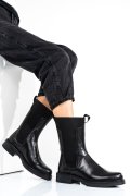 GHETE NEGRE PIELE NATURALA 7S77628