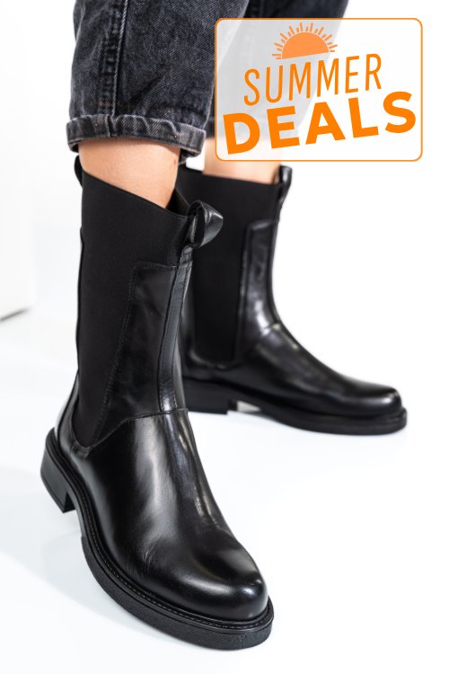 Ghete negre piele naturala 7s77628