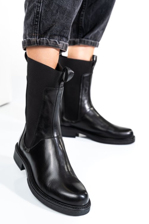 Ghete negre piele naturala 7s77628