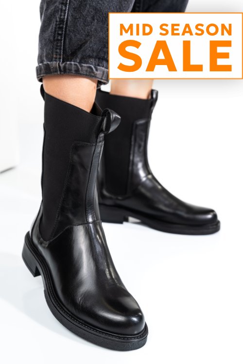 Ghete negre piele naturala 7s77628