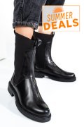 GHETE NEGRE PIELE NATURALA 7S77628
