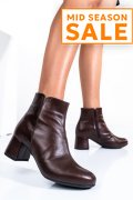 BOTINE DAMA PIELE NATURALA MARO 7S7721