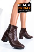 BOTINE DAMA PIELE NATURALA MARO 7S7721