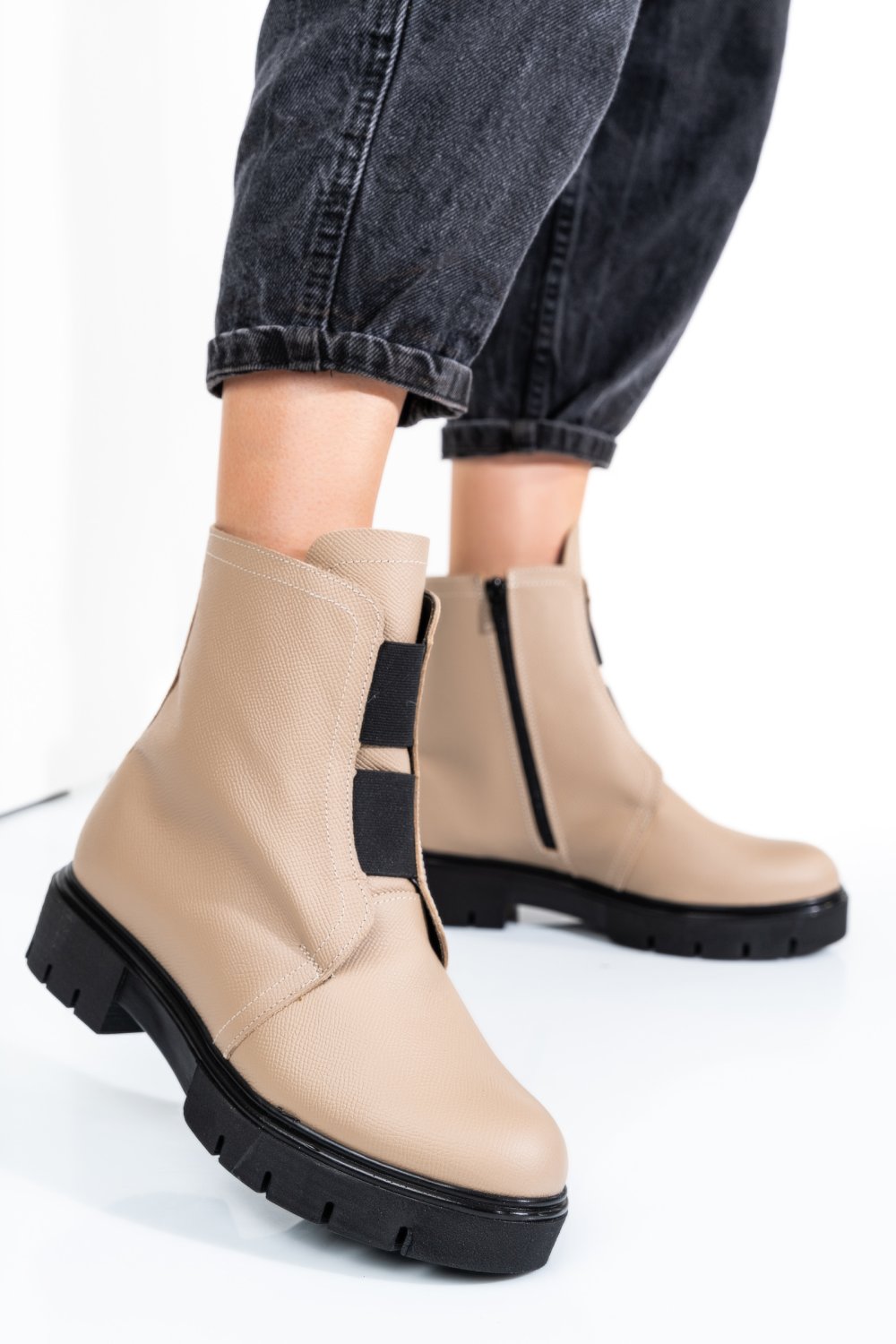 GHETE BEJ PIELE NATURALA 1S7770