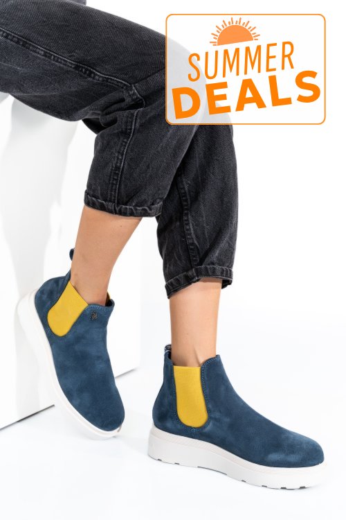 U.s. polo assn, ghete dama navy yellow penny004