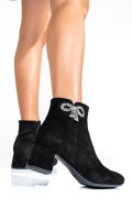BOTINE DAMA PIELE NATURALA INTOARSA NEGRE 7S7733