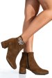 Botine maro piele naturala intoarsa 7s7733