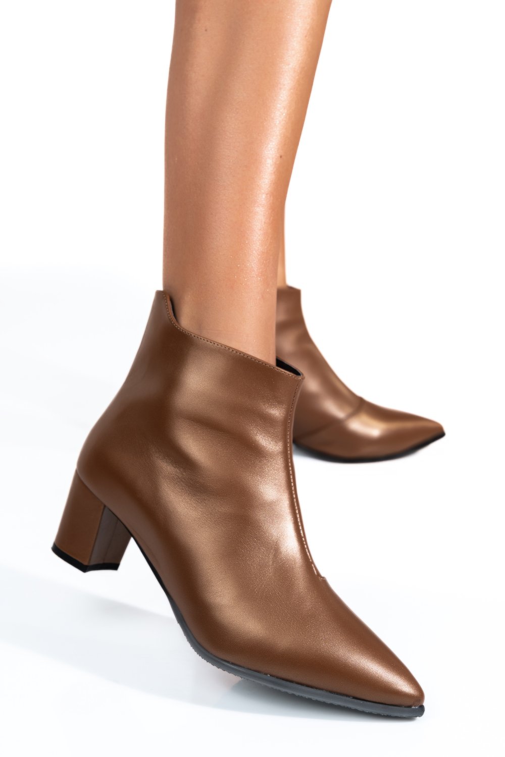 BOTINE DAMA PIELE NATURALA MARO 7S7723