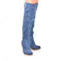 CIZME ALBASTRE PIELE NATURALA INTOARSA 5S779301