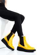 GHETE DAMA PIELE NATURALA GALBENE 2S7700