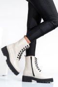 GHETE BEJ TALPA NEAGRA PIELE NATURALA 1S7730