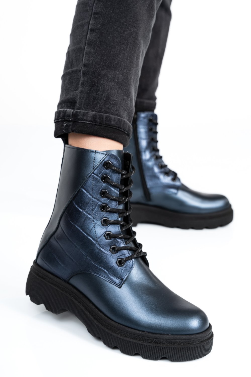 GHETE DAMA PIELE NATURALA BLEUMARIN CRO 1S7750LIB
