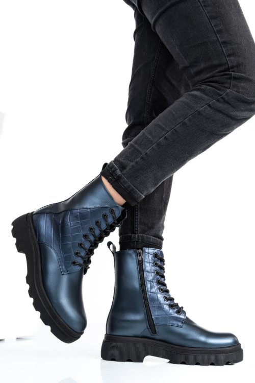 Ghete dama piele naturala bleumarin cro 1s7750lib