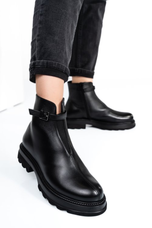 Ghete negre piele naturala 4s7730