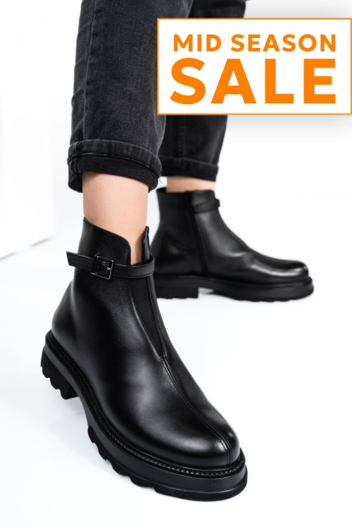 Ghete negre piele naturala 4s7730