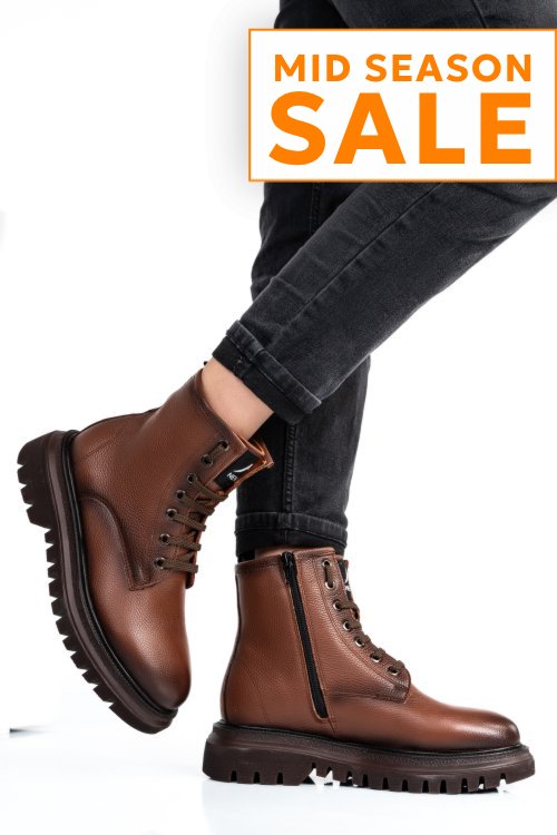 Ghete brown piele naturala 3s7774
