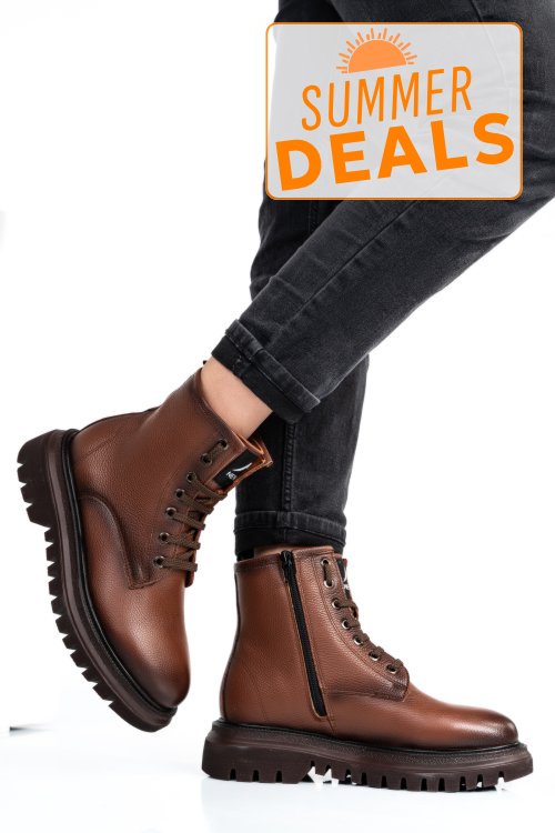 Ghete brown piele naturala 3s7774