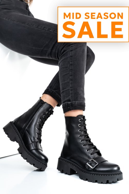 Ghete femei piele naturala negre 3s7760
