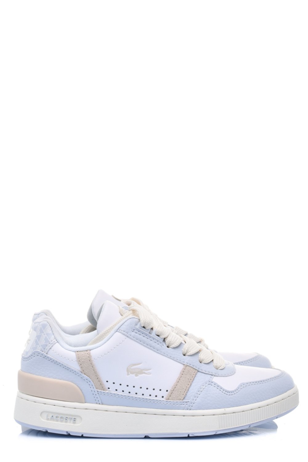 LACOSTE, T-CLIP 223 2 SFA PANTOFI SPORT WHITE BLUE PIELE NATURALA 746SFA00571T5