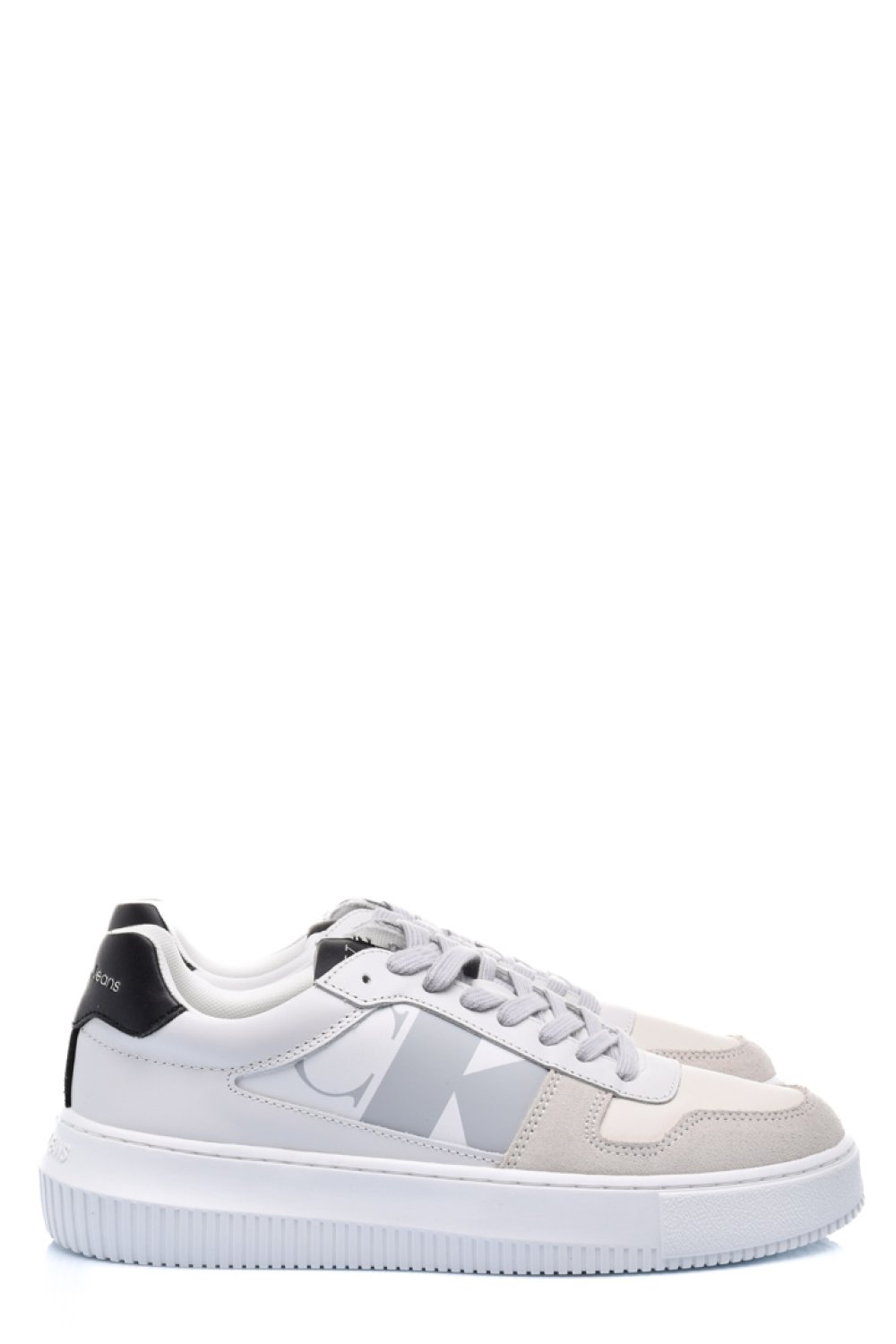 CALVIN KLEIN JEANS CK CHUNKY CUPSOLE LACEU, PANTOFI SPORT WHITE BEIGE