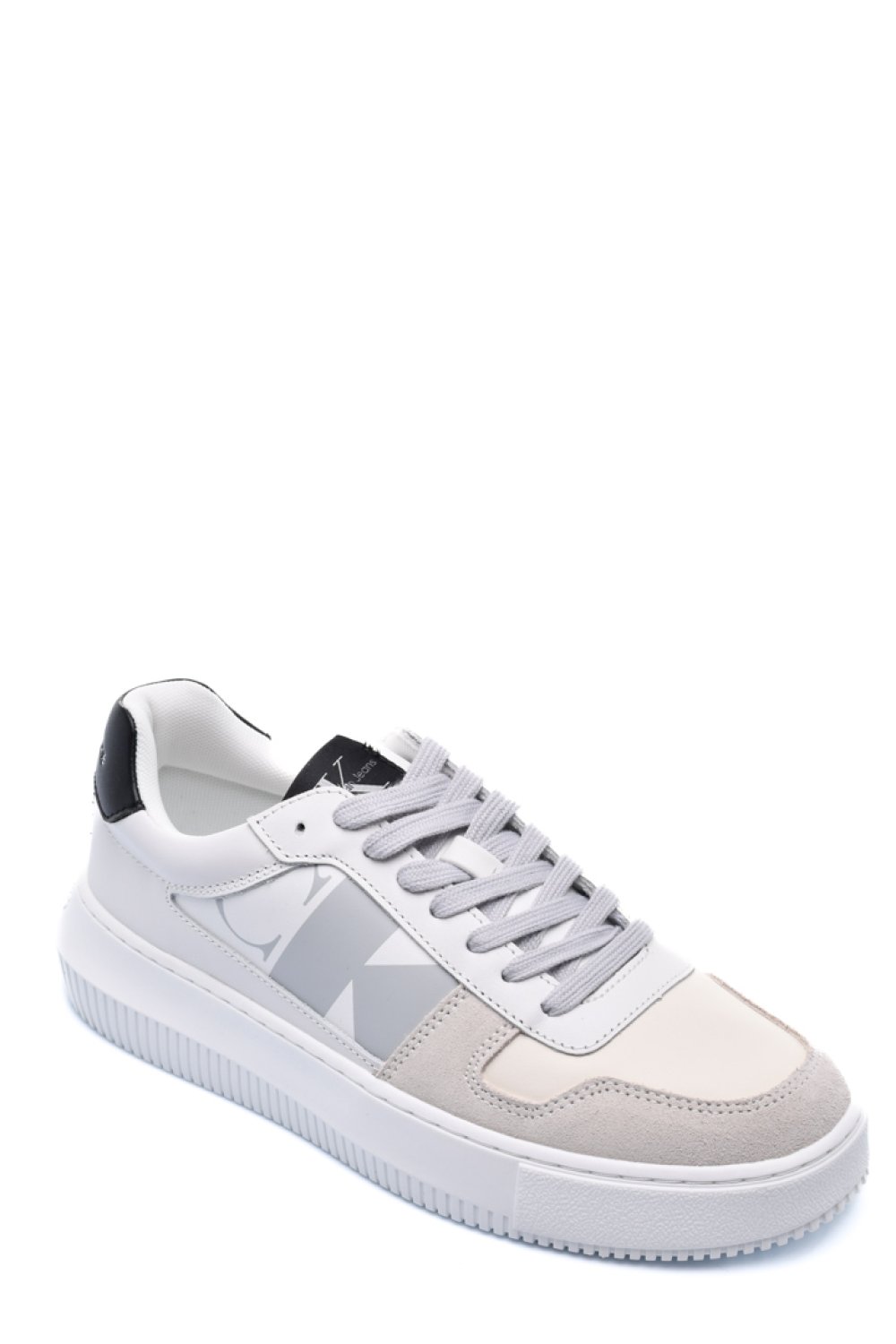 CALVIN KLEIN JEANS CK CHUNKY CUPSOLE LACEU, PANTOFI SPORT WHITE BEIGE
