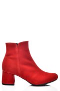 BOTINE DAMA PIELE NATURALA INTOARSA ROSII 7S7721