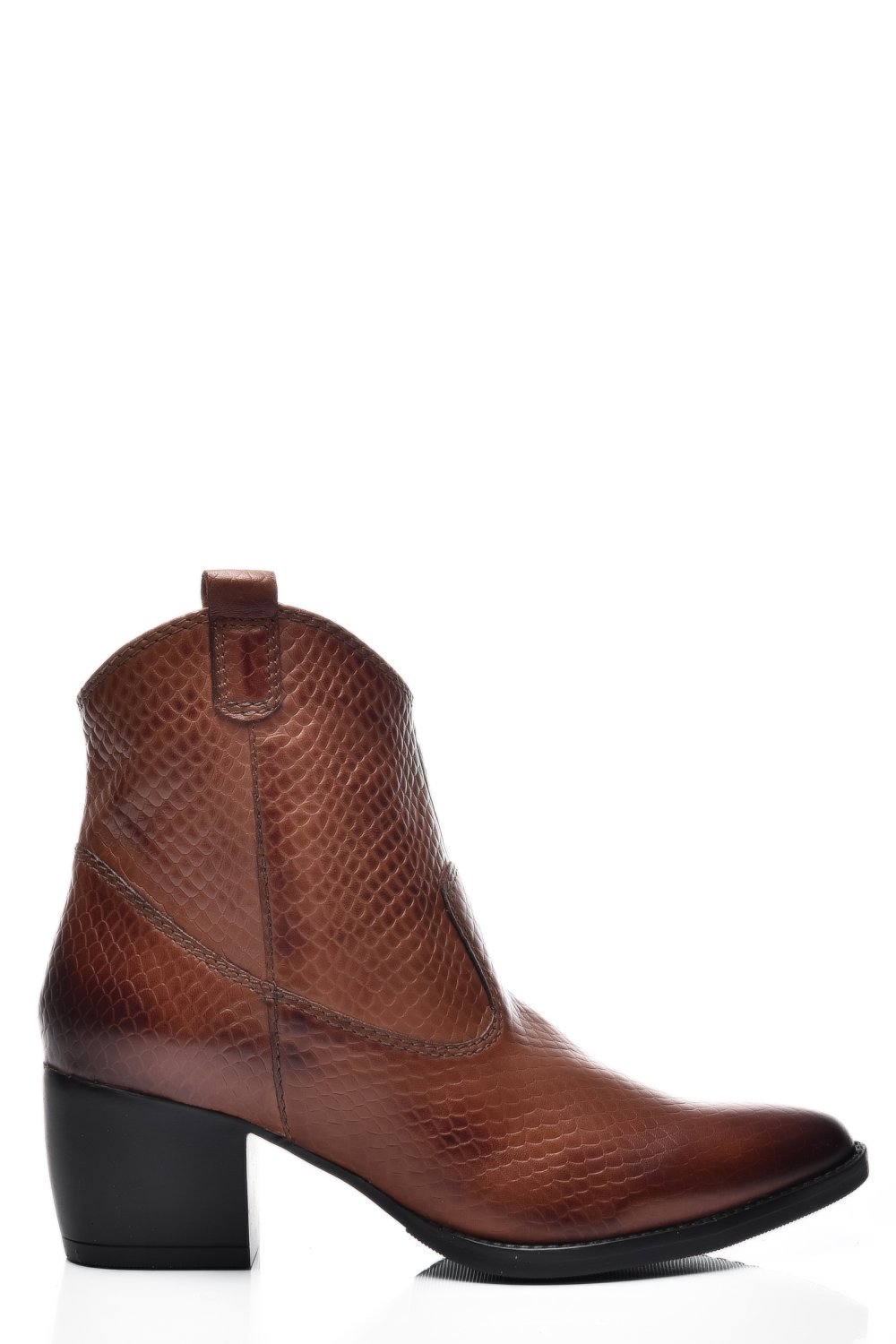 BOTINE DAMA CU TOC MIC PIELE NATURALA MARO CRO WS77H-224H25
