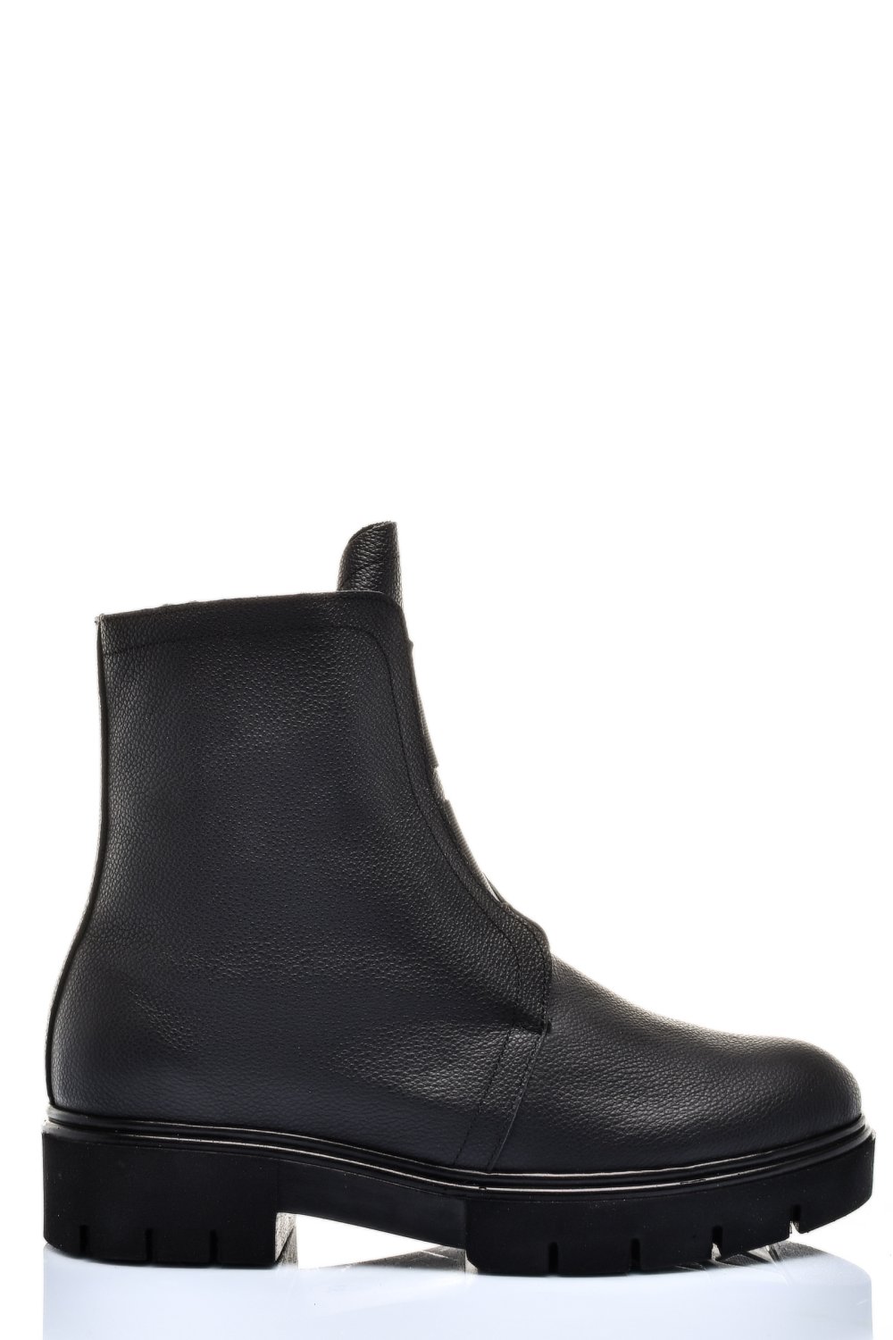 GHETE NEGRE PIELE NATURALA INTOARSA 2S77170